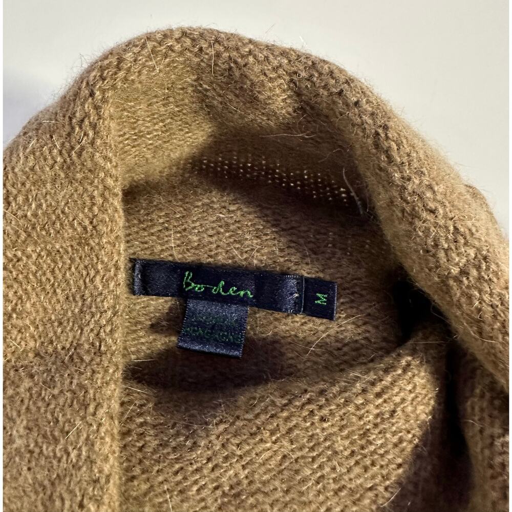 Boden Brown Turtleneck Lambswool Angora Blend Knit Sweater Size Medium Roll Neck - Picture 4 of 10